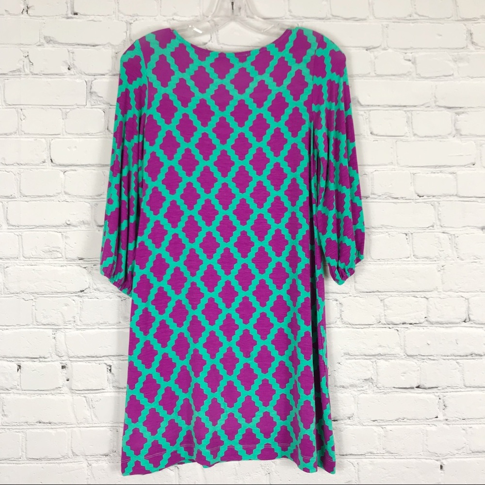 HourGlass Lilly Purple and Blue Tunic🌻 - Picture 2 of 4